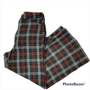 RARE Vintage Landlubber Plaid High rise Flare‎ Leg Pants Size Small